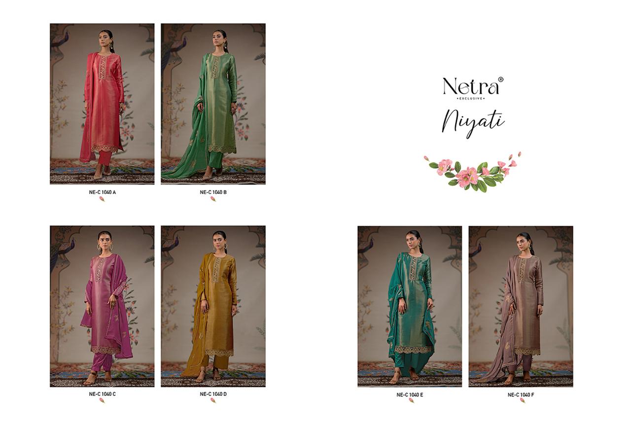 Niyati Netra Pure Bemberg Pant Style Suits Exporter India