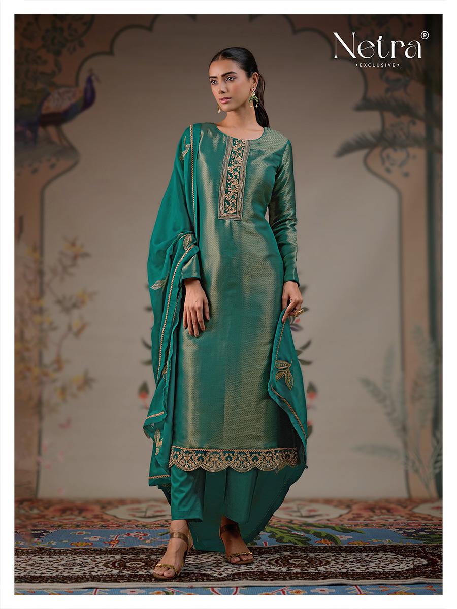 Niyati Netra Pure Bemberg Pant Style Suits Exporter India