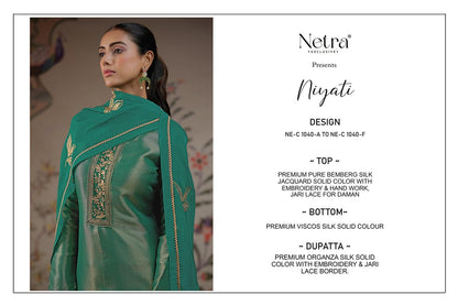 Niyati Netra Pure Bemberg Pant Style Suits Exporter India