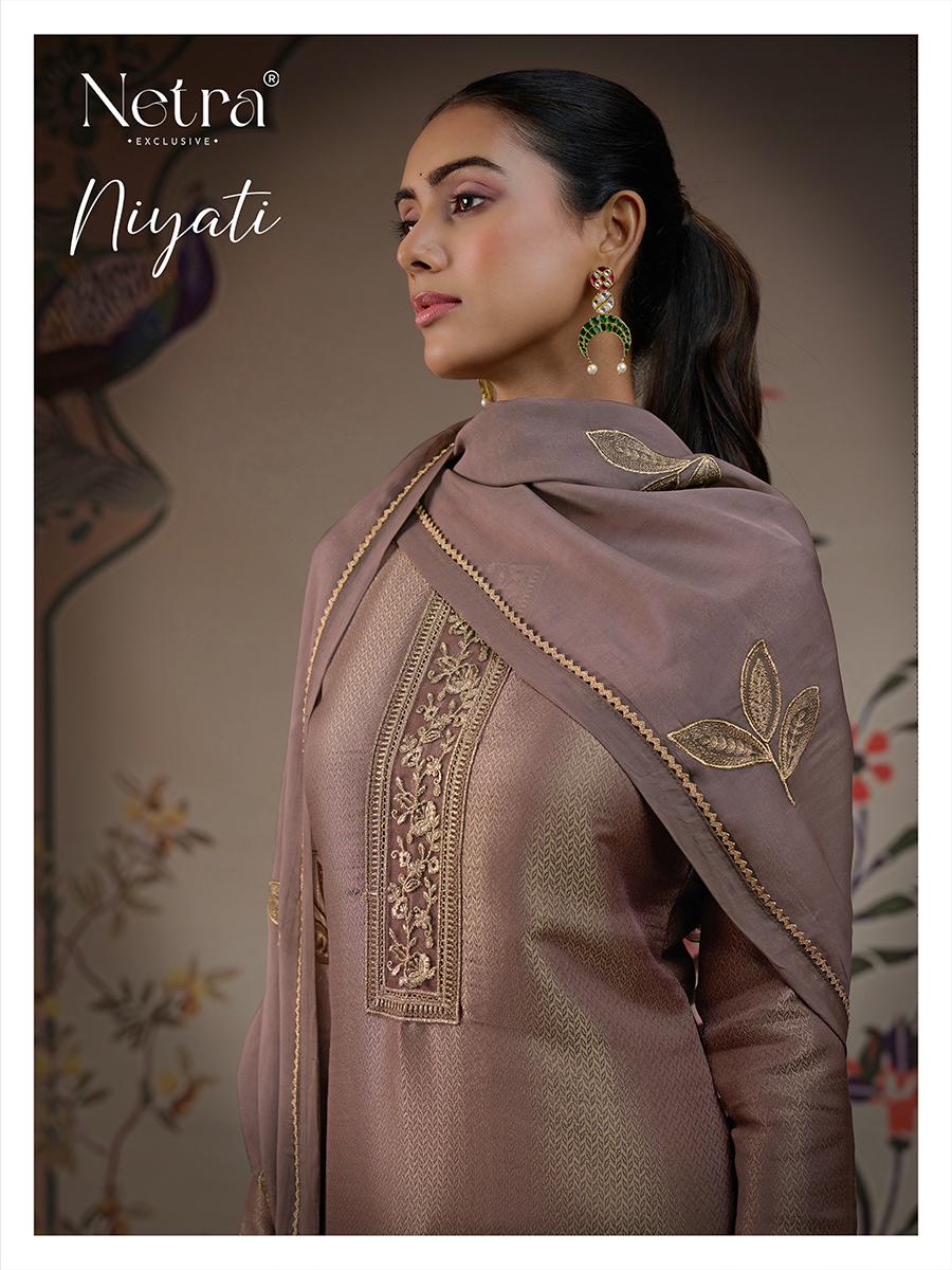 Niyati Netra Pure Bemberg Pant Style Suits Exporter India