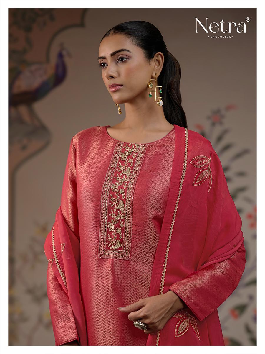 Niyati Netra Pure Bemberg Pant Style Suits Exporter India