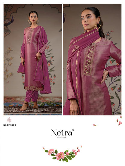 Niyati Netra Pure Bemberg Pant Style Suits Exporter India
