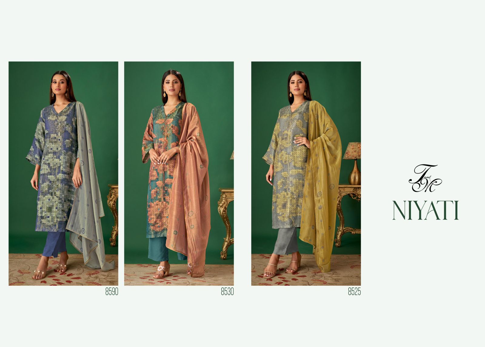 Niyati Tm Simmer Pant Style Suits Supplier Gujarat