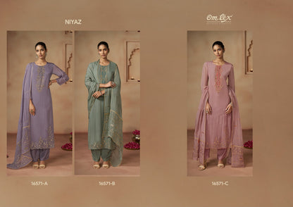 Niyaz Omtex Organza Pant Style Suits Manufacturer Gujarat