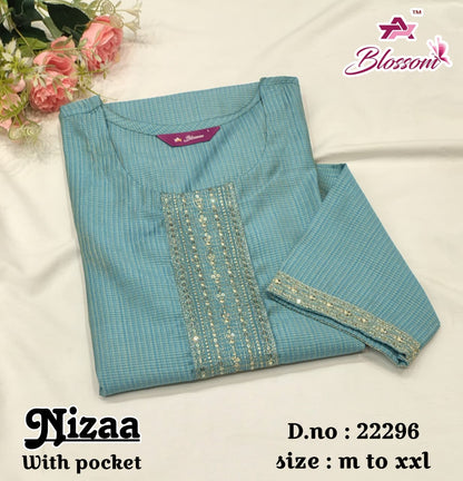 Nizaa Blossom Jnx Straight Cut Kurtis Supplier Gujarat