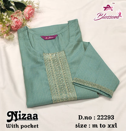 Nizaa Blossom Jnx Straight Cut Kurtis Supplier Gujarat