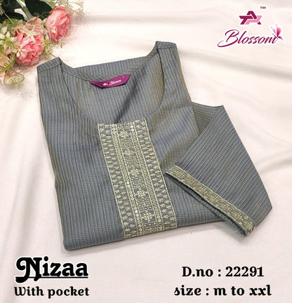 Nizaa Blossom Jnx Straight Cut Kurtis Supplier Gujarat