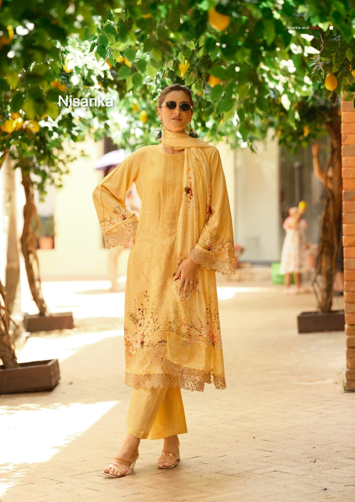 Nizaam Nisanka Lawn Cotton Karachi Salwar Suits Manufacturer Ahmedabad