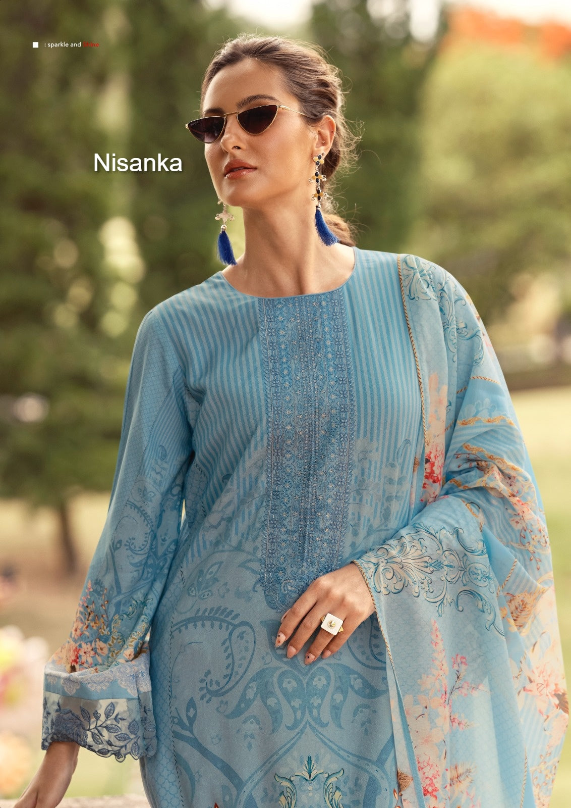 Nizaam Nisanka Lawn Cotton Karachi Salwar Suits Manufacturer Ahmedabad