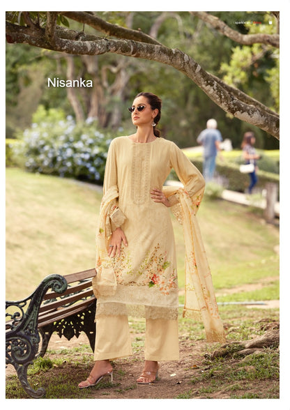 Nizaam Nisanka Lawn Cotton Karachi Salwar Suits Manufacturer Ahmedabad