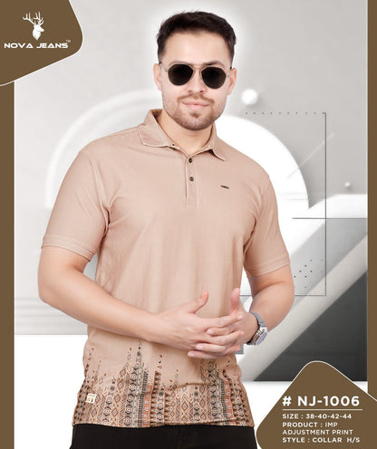 Nj 1006 Nova Jeans Lycra Mens Tshirts Supplier Gujarat