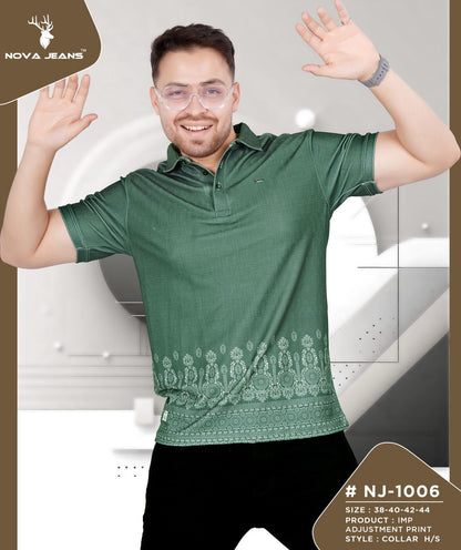 Nj 1006 Nova Jeans Lycra Mens Tshirts Supplier Gujarat