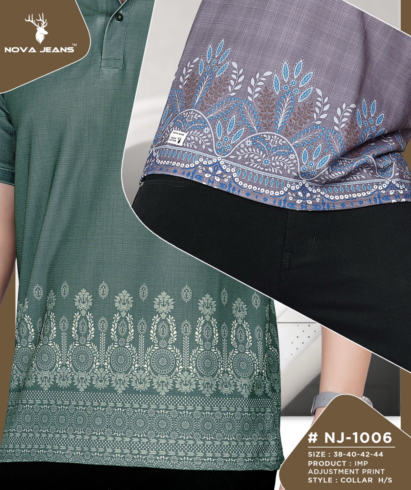 Nj 1006 Nova Jeans Lycra Mens Tshirts Supplier Gujarat