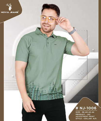 Nj 1006 Nova Jeans Lycra Mens Tshirts Supplier Gujarat