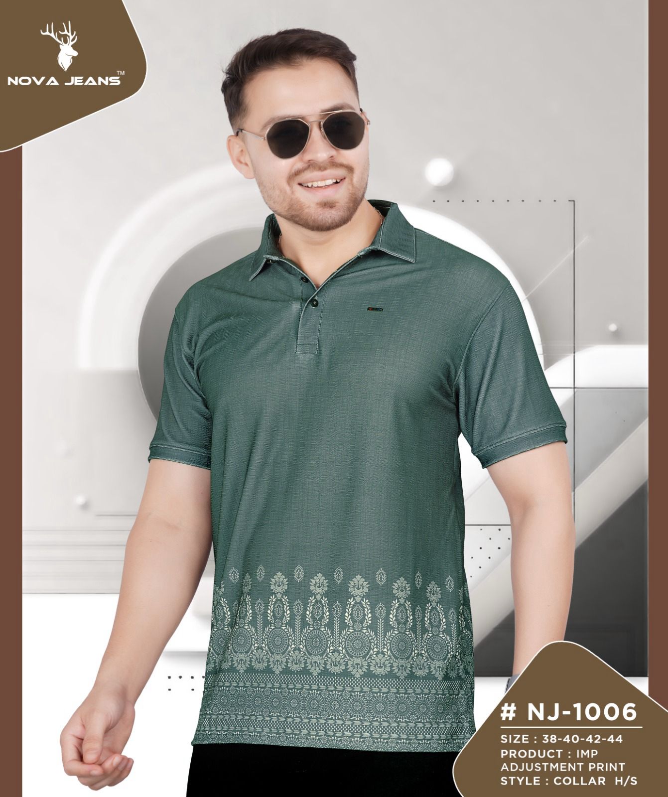 Nj 1006 Nova Jeans Lycra Mens Tshirts Supplier Gujarat