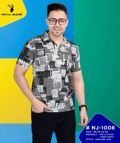 Nj 1008 Nova Jeans Cotton Lycra Mens Tshirts Exporter Gujarat