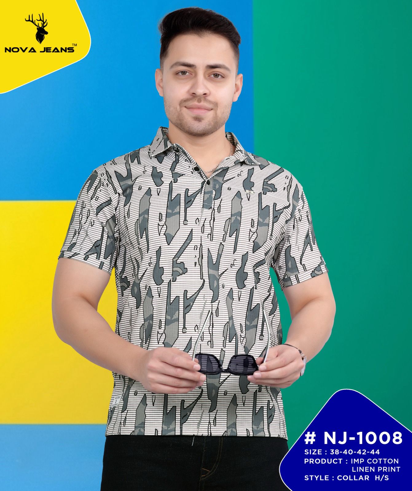 Nj 1008 Nova Jeans Cotton Lycra Mens Tshirts Exporter Gujarat