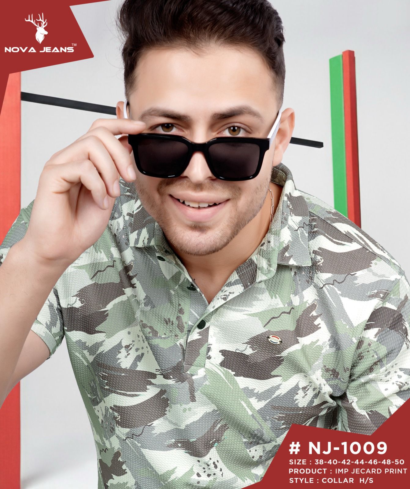 Nj 1009 Nova Jeans Imported Mens Tshirts Wholesaler