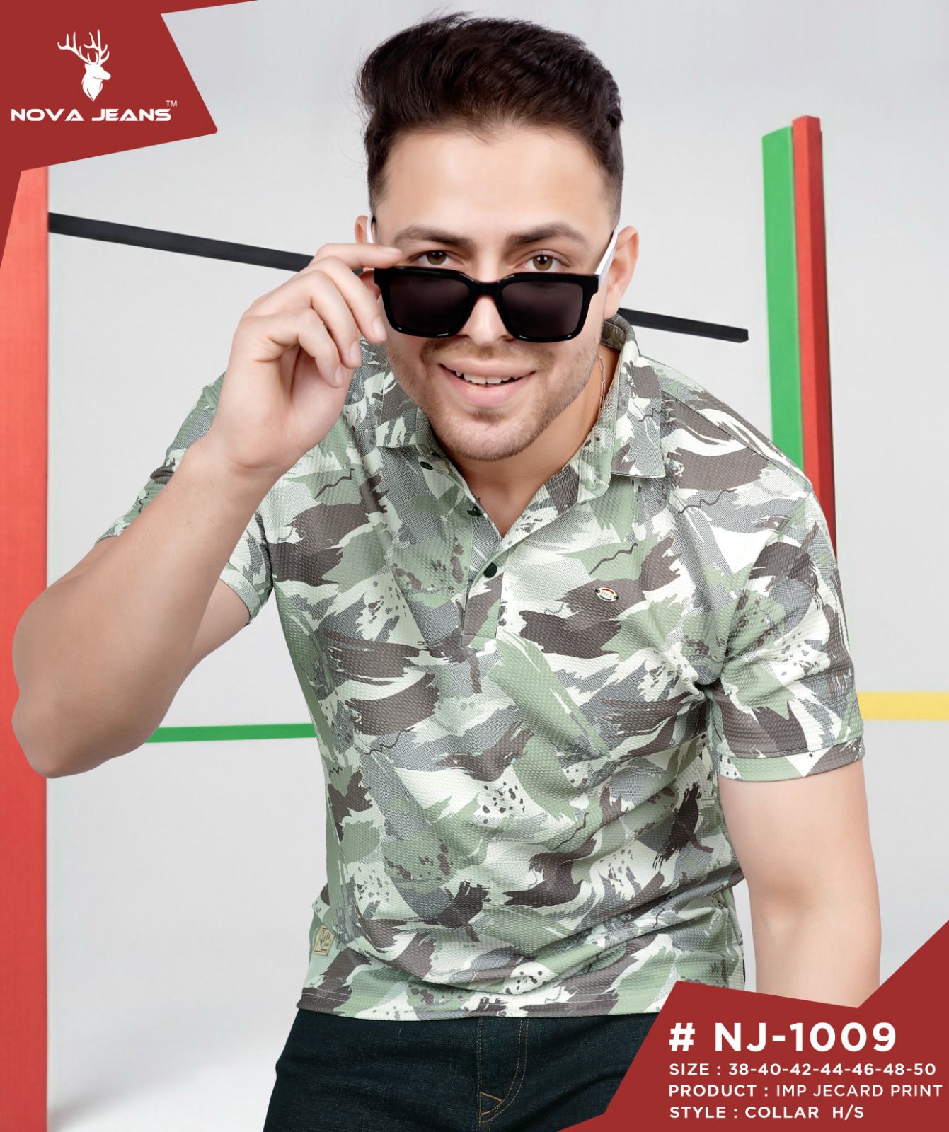 Nj 1009 Nova Jeans Imported Mens Tshirts Wholesaler