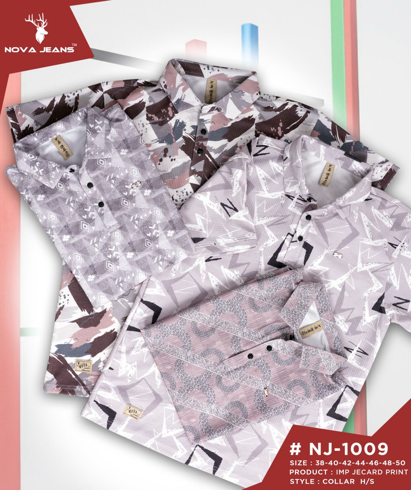 Nj 1009 Nova Jeans Imported Mens Tshirts Wholesaler