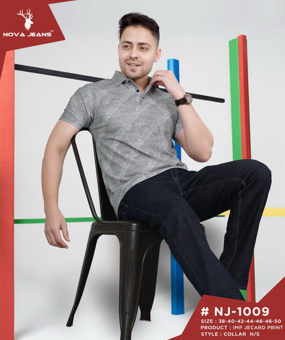 Nj 1009 Nova Jeans Imported Mens Tshirts Wholesaler