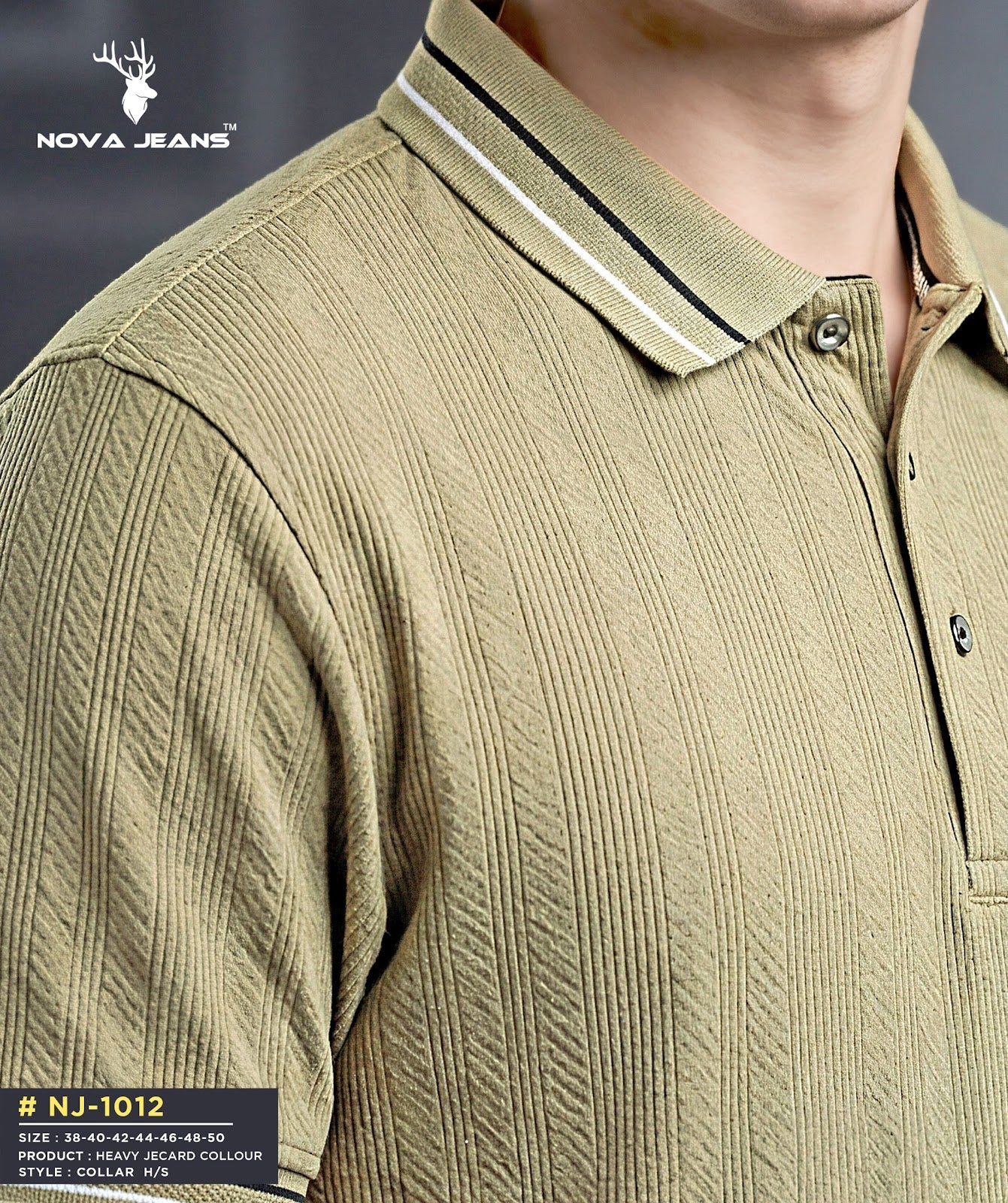 Nj 1012 Nova Jeans Jacquard Mens Tshirts Supplier Ahmedabad