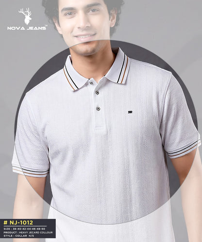 Nj 1012 Nova Jeans Jacquard Mens Tshirts Supplier Ahmedabad