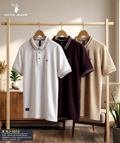 Nj 1012 Nova Jeans Jacquard Mens Tshirts Supplier Ahmedabad