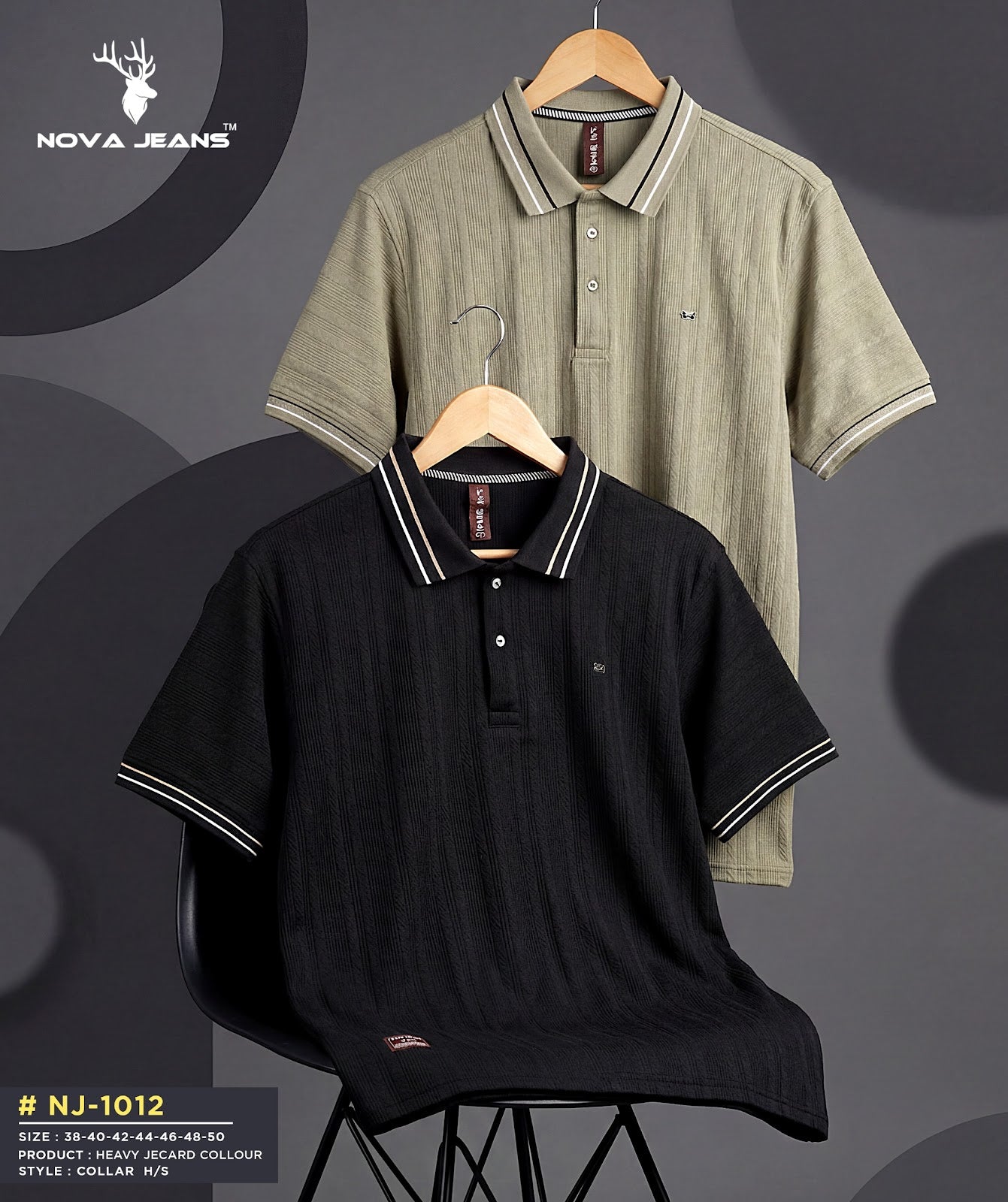 Nj 1012 Nova Jeans Jacquard Mens Tshirts Supplier Ahmedabad