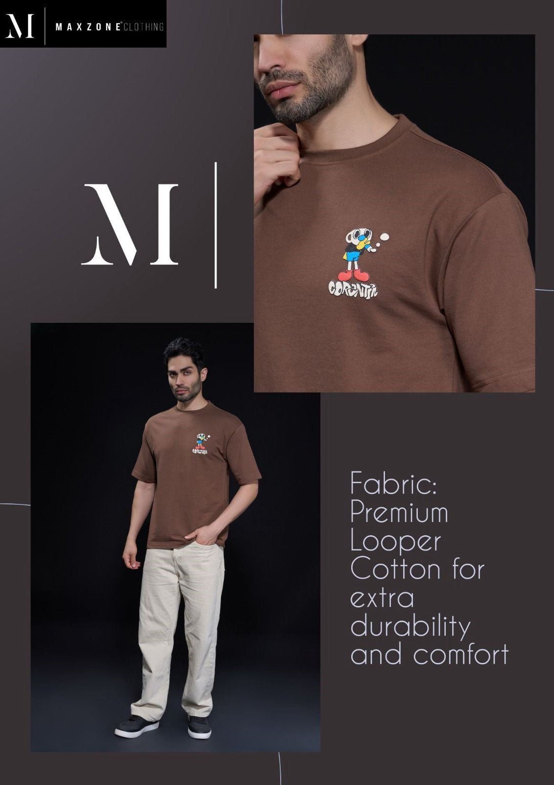 Nl J G1 Design 2258 Maxzone Clothing Cotton Looper Mens Tshirts Supplier Gujarat