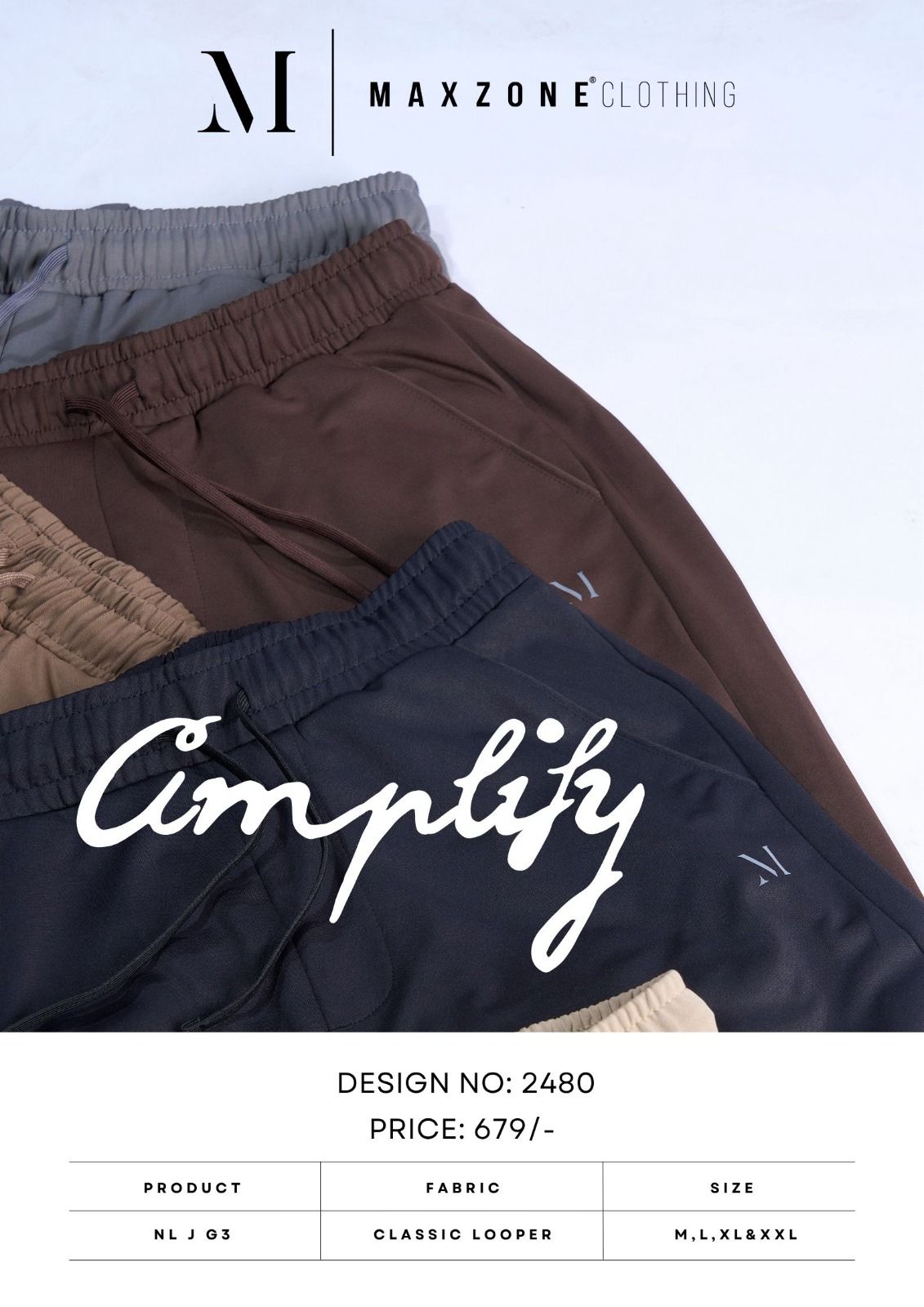 Nl J G3 Dno 2480 Maxzone Clothing Looper Mens Track Pants Wholesaler India