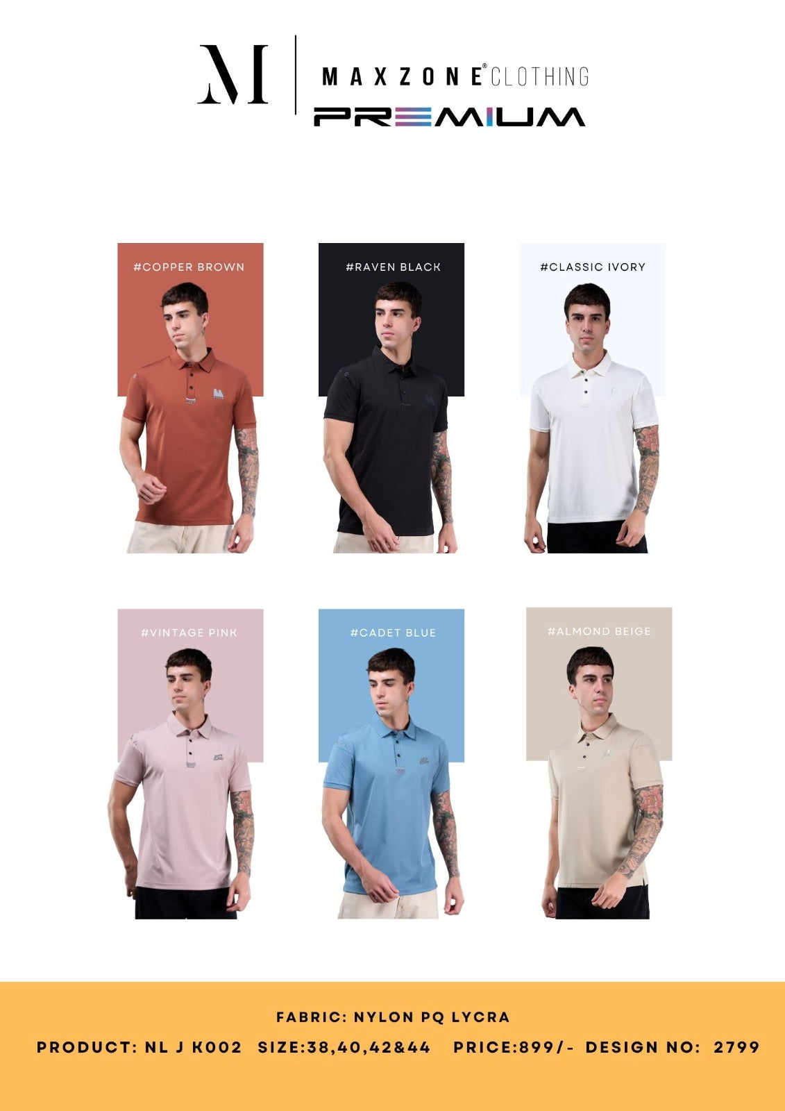 Nl J K002 2799 Maxzone Clothing Lycra Mens Tshirts Manufacturer India