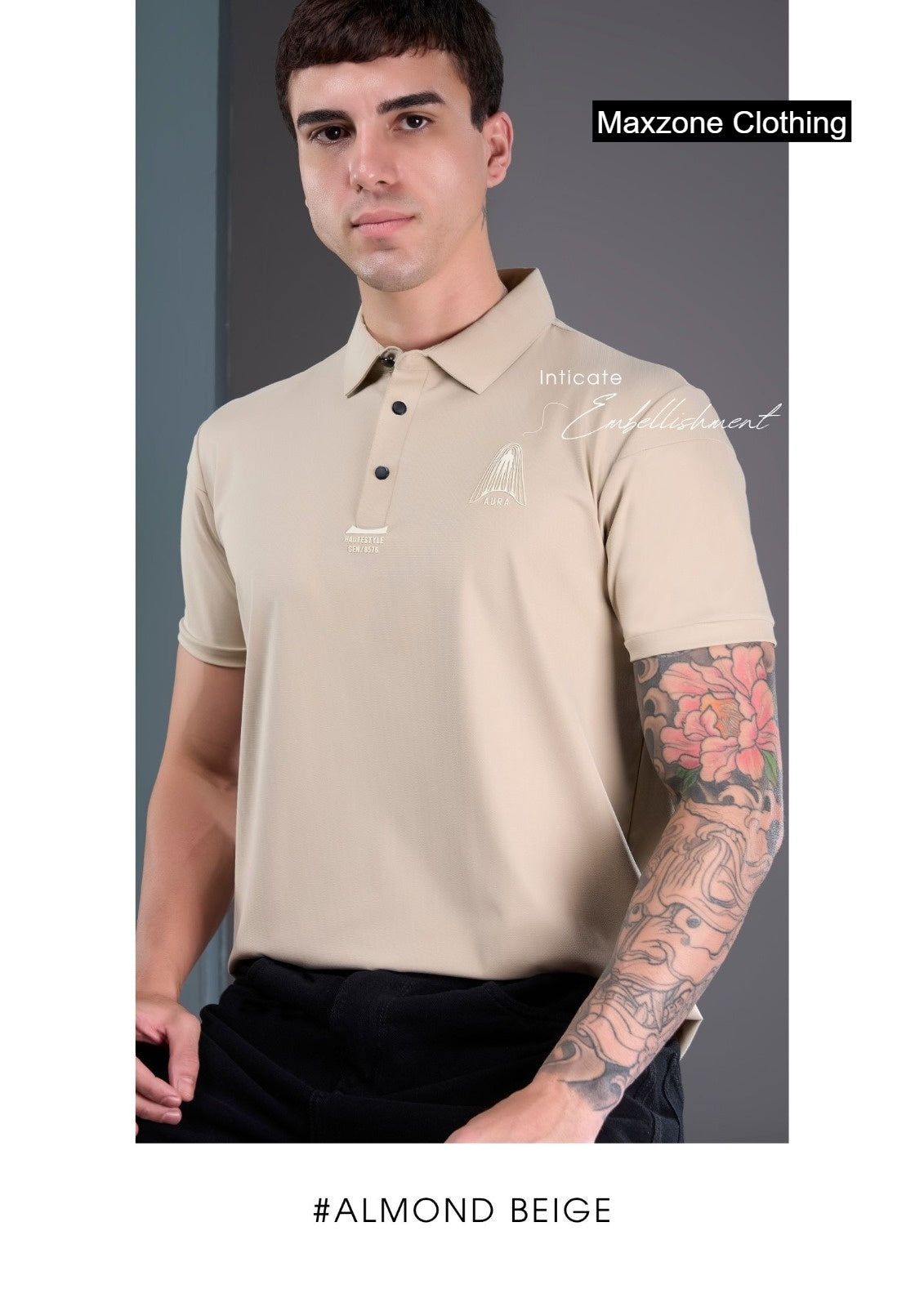 Nl J K002 2799 Maxzone Clothing Lycra Mens Tshirts Manufacturer India