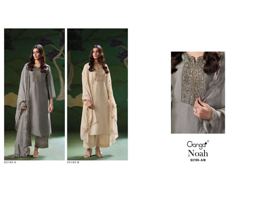 Noah 3195 Ganga Plazzo Style Suits Supplier India
