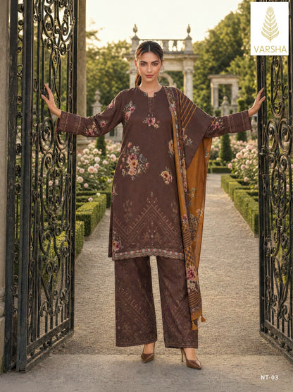 Nocturne Varshaa Viscose Pashmina Suits Wholesale Price