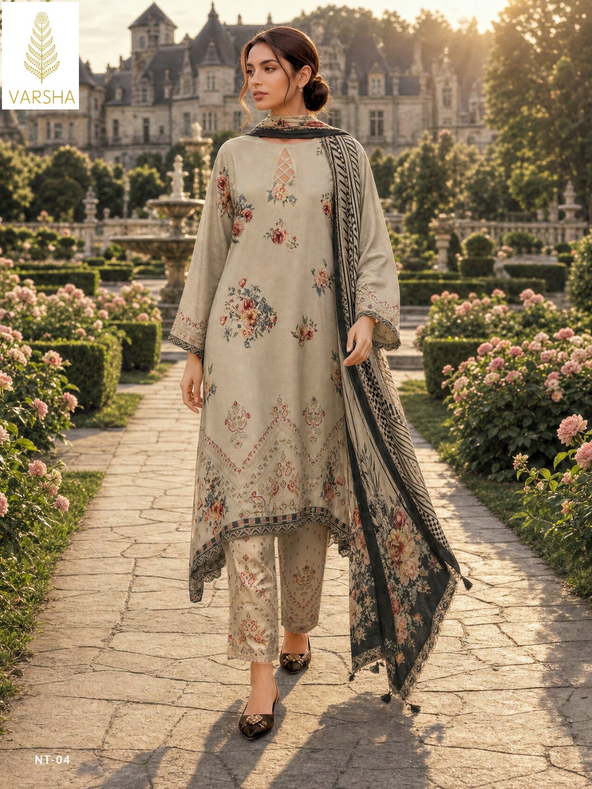 Nocturne Varshaa Viscose Pashmina Suits Wholesale Price