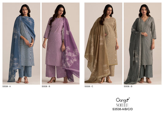 Noelle 3538 Ganga Premium Cotton Pant Style Suits Manufacturer