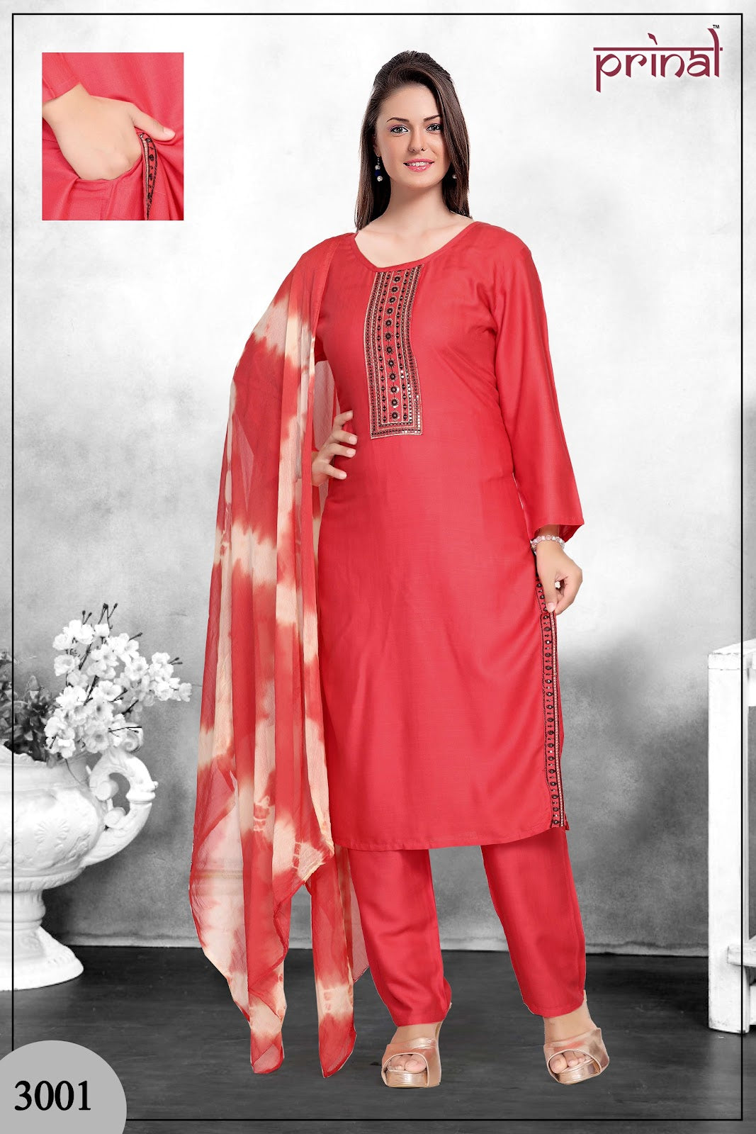 Noemi Prinal Reyon Readymade Pant Style Suits Supplier