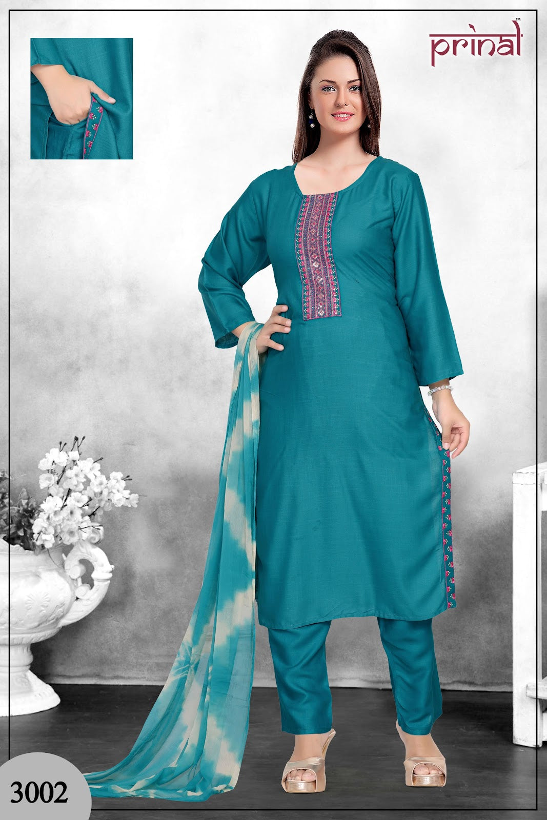 Noemi Prinal Reyon Readymade Pant Style Suits Supplier