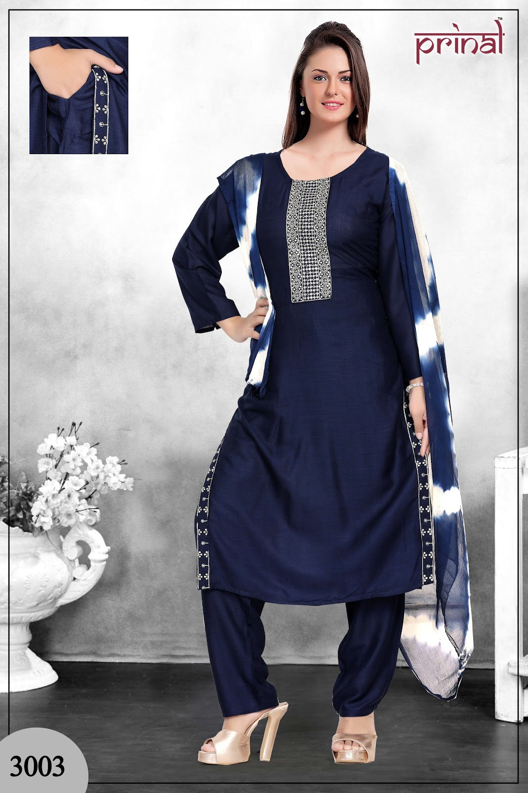 Noemi Prinal Reyon Readymade Pant Style Suits Supplier