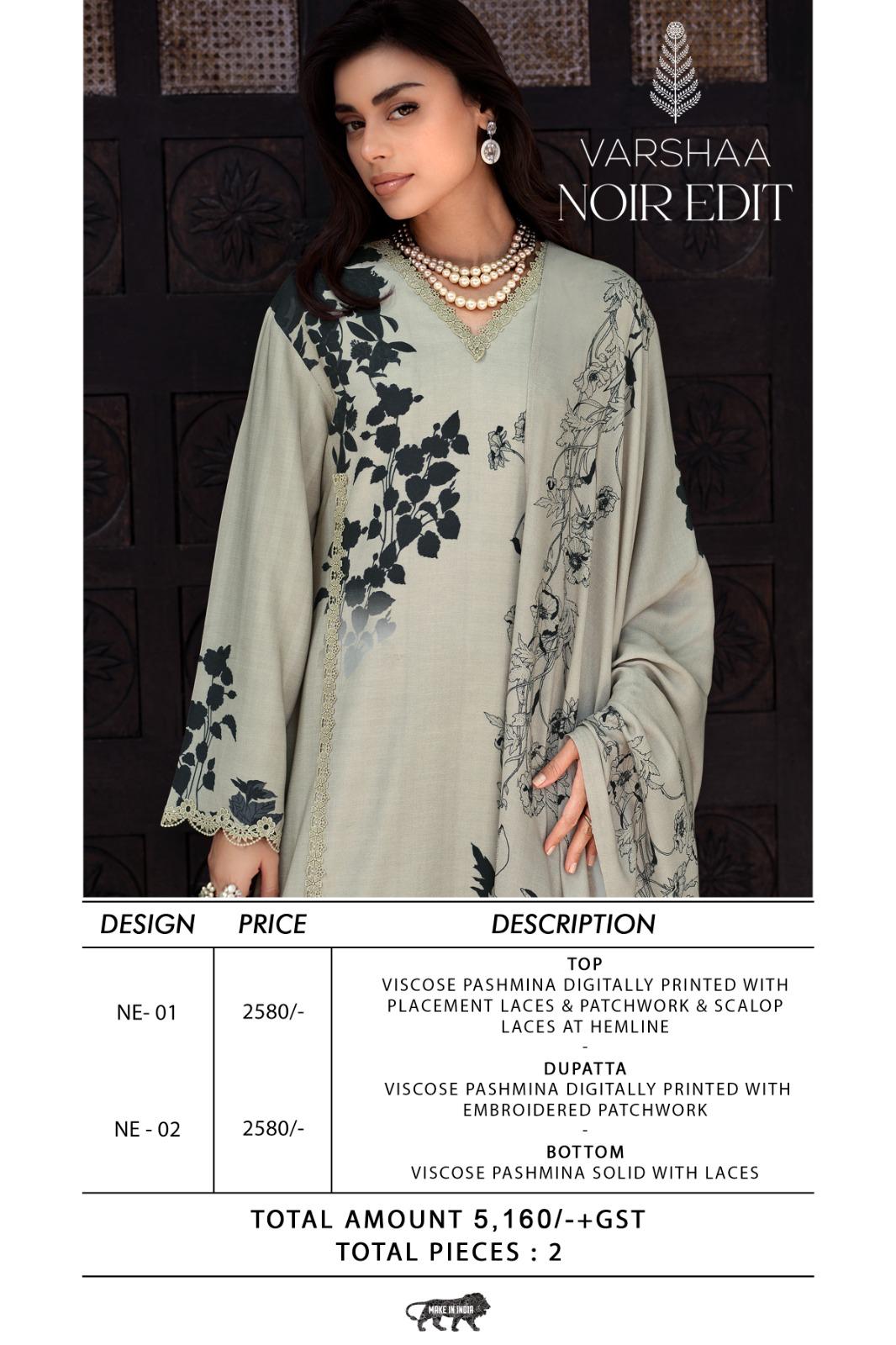 Noir Edit Varshaa Viscose Pashmina Suits Supplier Gujarat