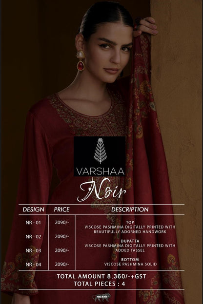 Noir Varshaa Pashmina Suits Supplier India
