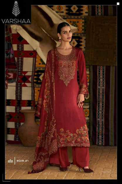 Noir Varshaa Pashmina Suits Supplier India