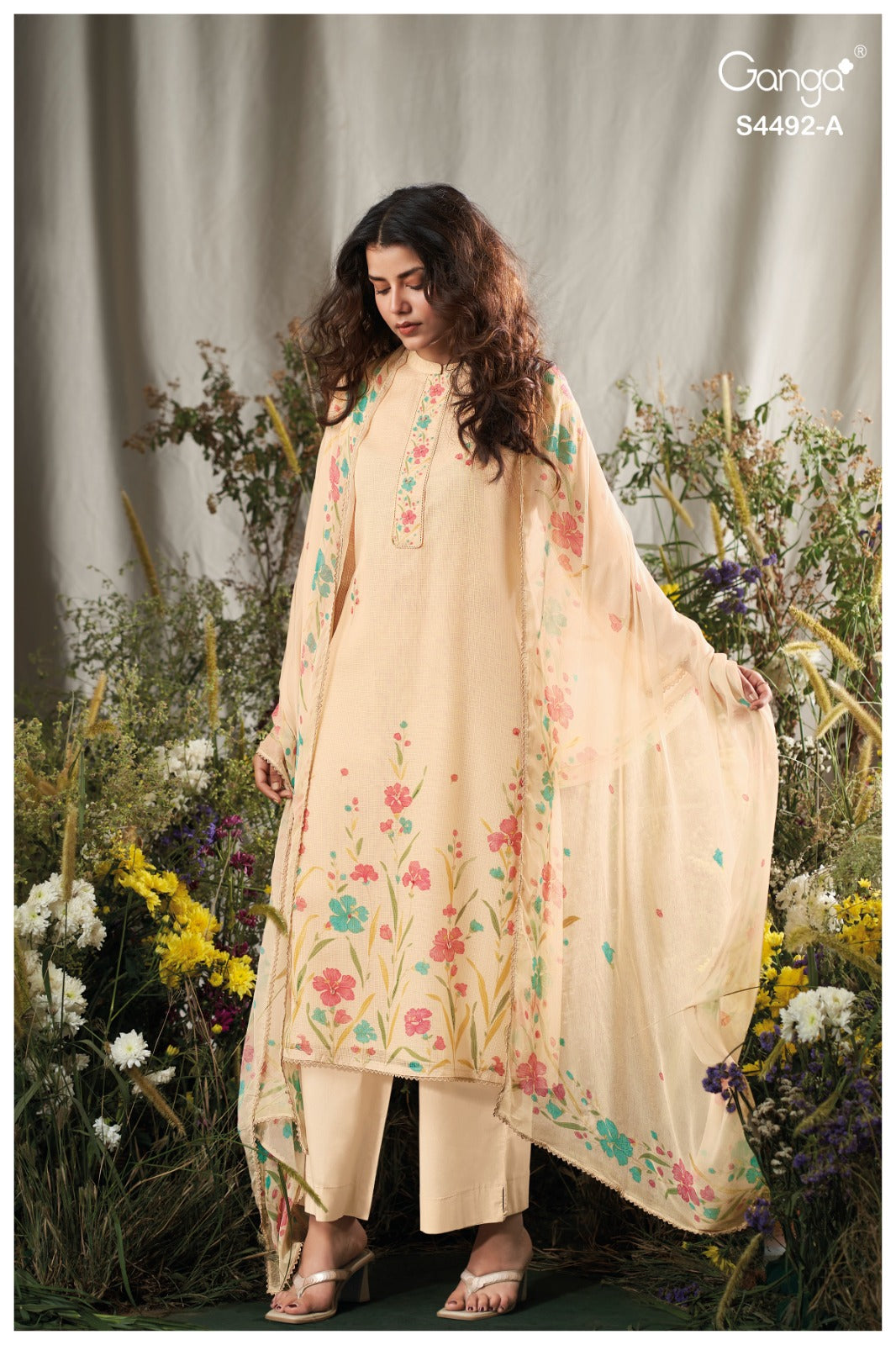 Nolya 4492 Ganga Bemberg Pant Style Suits Supplier Ahmedabad