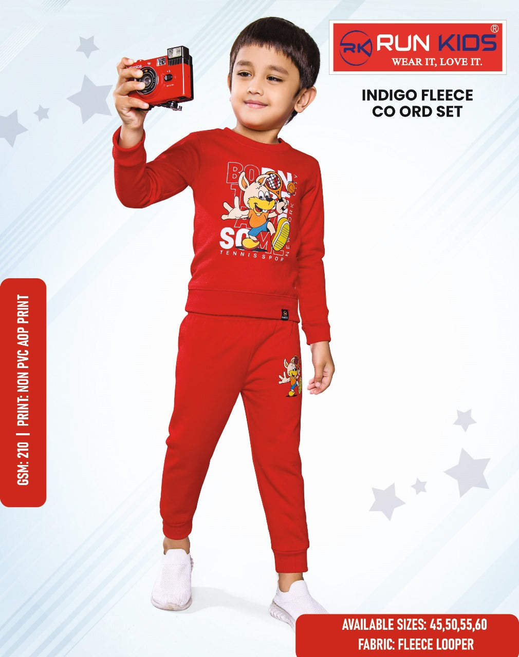 Non Pvc 3110 Run Kids Looper Boys Co Ord Set Supplier Gujarat