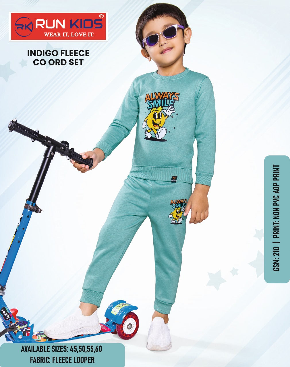 Non Pvc 3110 Run Kids Looper Boys Co Ord Set Supplier Gujarat