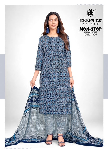 Non Stop Vol 1 Ajrakh Style Deeptex Prints Cotton Dress Material Exporter India