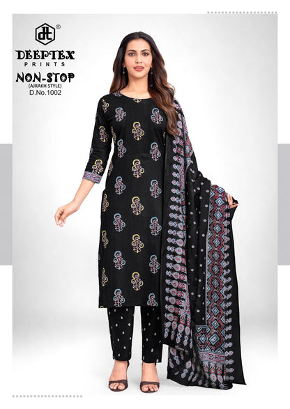Non Stop Vol 1 Ajrakh Style Deeptex Prints Cotton Dress Material Exporter India