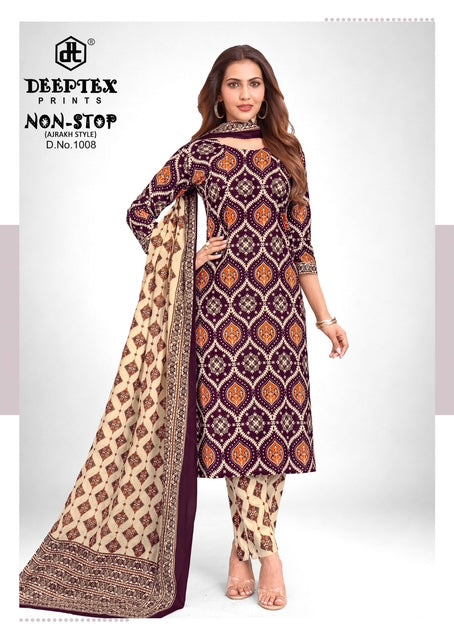 Non Stop Vol 1 Ajrakh Style Deeptex Prints Cotton Dress Material Exporter India