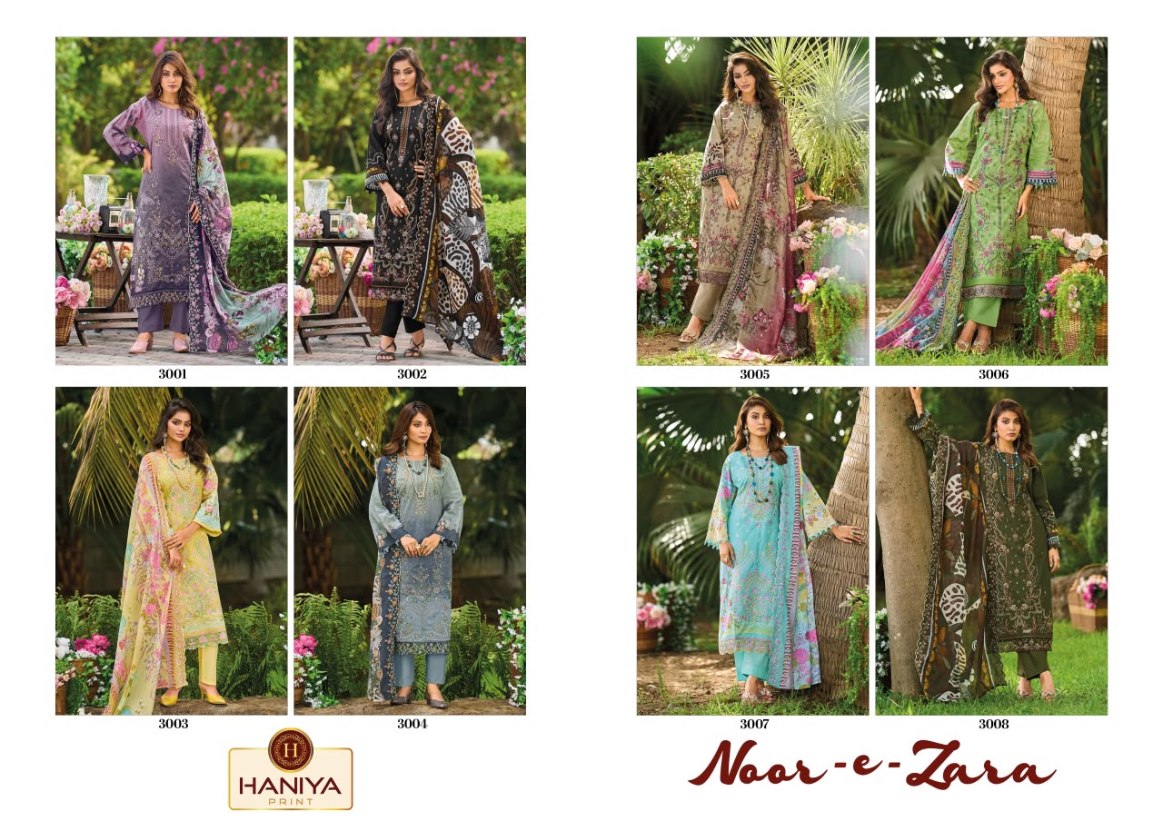 Noor-E-Zara Haniya Print Cotton Karachi Salwar Suits Exporter Gujarat